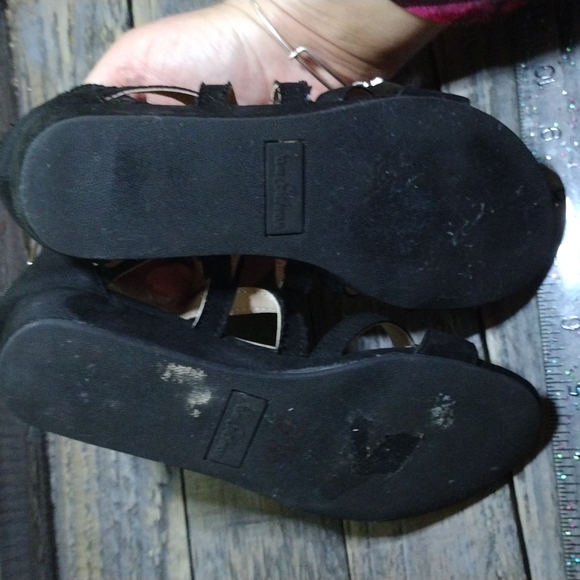 Sam Edelman Danica Kalisa Black Wedge Gladiator Sandals Size 13m Youth EUC - Picture 8 of 9